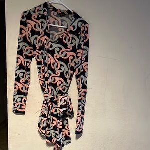 Chic Patterned Long Sleeve dress